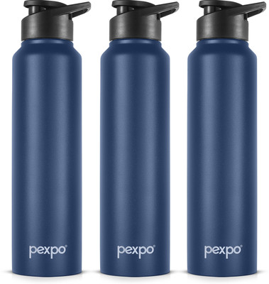 pexpo 750 ml Steel Bottle(Pack of 3, Blue)