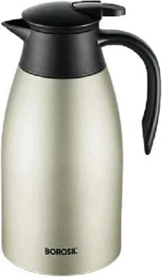 BOROSIL Hydra Teapot oyster 2000 ml Flask(Pack of 1, Silver, Steel)