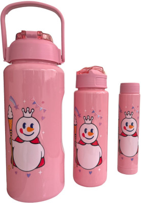 Azon Enterprises 900 ml Plastic Sipper(Pack of 3, Pink)