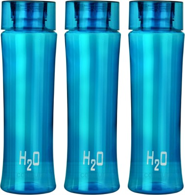 CONQUER Water Bottle Plastic Set for Home Office School 1000 ml Bottle 1000 ml Bottle(Pack of 3, Blue, Plastic)