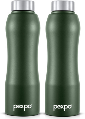 pexpo 1000 ml Steel Bottle(Pack of 2, Green)