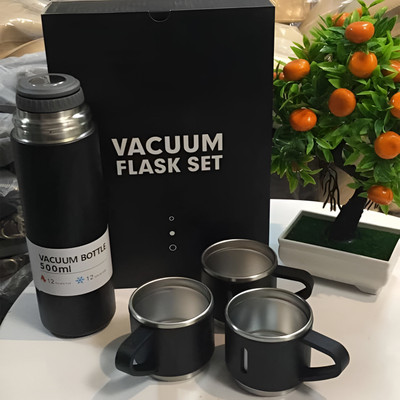 flaskk 500 ml Steel Flask(Pack of 1, Black)