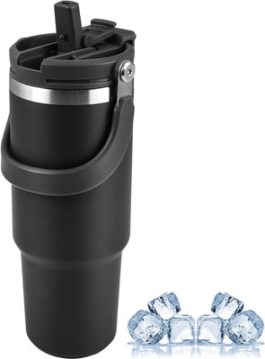 HVG TRADERS 900 ml Plastic, Steel Shaker(Pack of 1, Black)