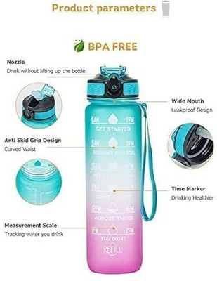 ASHGUJ 1000 ml Plastic Sipper(Pack of 1, Multicolor)