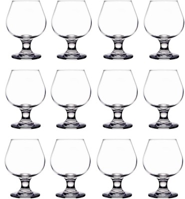AFAST (Pack of 12) Stylish Transparent Glass For Bar, Home, Restaurant - BO1 Glass Set Wine Glass(300 ml, Glass, Clear)