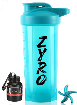 ZYRO 750 ml Plastic Shaker(Pack of 2, Grey)