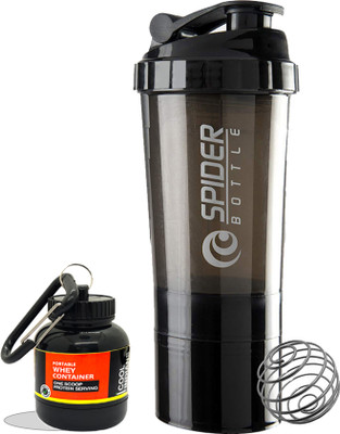 COOL INDIANS 500 ml Plastic Shaker(Pack of 2, Black)