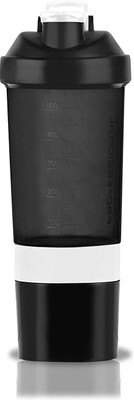 TRUE INDIAN 500 ml Plastic Shaker(Pack of 1, Black)