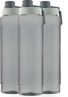 METSTIK 1000 ml Plastic Bottle(Pack of 3, Black)