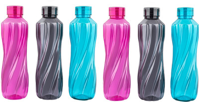 HASHFLOW 1000 ml Plastic Bottle(Pack of 6, Multicolor)