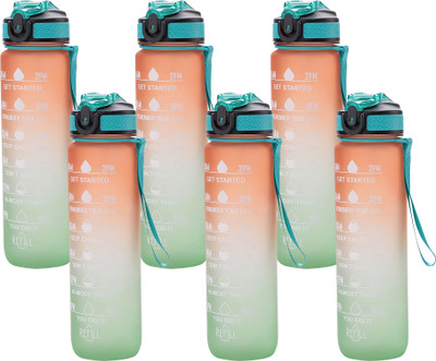 KUBER INDUSTRIES 1000 ml Plastic Bottle(Pack of 6, Multicolor)