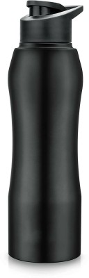 KARFEE 1000 ml Stainless Steel Sports/Sipper Water Bottle (Set of 1, Black, Mistro) 1000 ml Bottle(Pack of 1, Black, Steel)