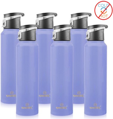 SPEEDEX ATELIER Stainless Steel Sports Water Bottle for Home Gym Leak Proof & BPA Free 1000 ml Bottle(Pack of 6, Purple, Steel)