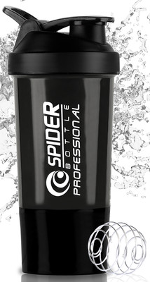 HouseOfCommon 500 ml Plastic Shaker(Pack of 1, Black)
