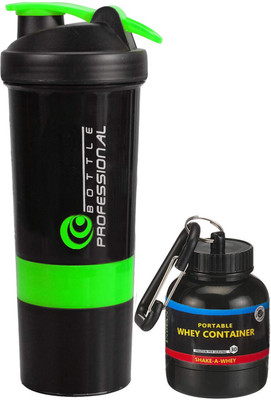 TRUE INDIAN 500 ml Plastic Shaker(Pack of 2, Green)