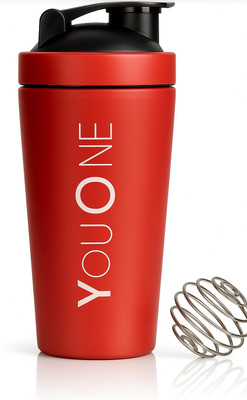 Youone 750 ml Steel Shaker(Pack of 1, Red)