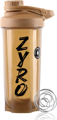 ZYRO 750 ml Plastic Shaker(Pack of 1, Brown)