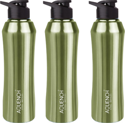 AQUENCH 1000 ml Steel Sipper(Pack of 3, Green)