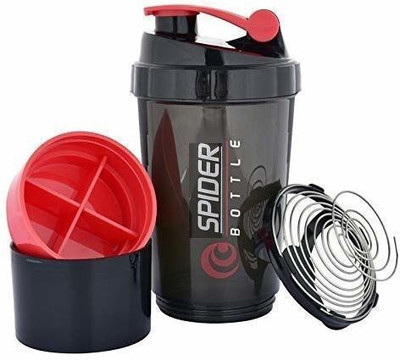 Da Novira 500 ml Plastic Shaker(Pack of 1, Red)