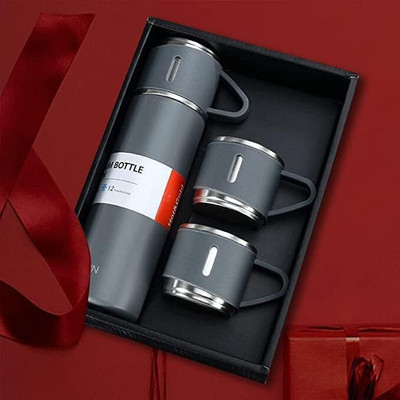 Atipriya Vacuum Flask Gift Set with Cup (Multicolor ,Pack of 1) 500 ml Flask(Pack of 1, Multicolor, Steel)