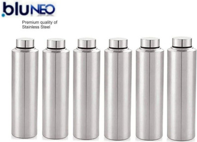 BluNeo 1000 ml Steel Bottle(Pack of 6, Silver)