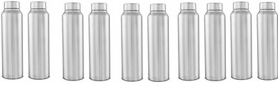 Tannu Craft 1000 ml Stainless Steel Bottle(Pack of 10, Silver)