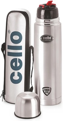 cello Flipstyle 750ml 750 ml Bottle(Pack of 1, Silver, Steel)