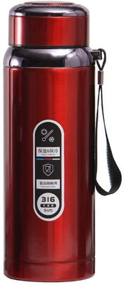 3D METRO SUPER STORE 1000 ml Steel Flask(Pack of 1, Red)