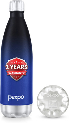 pexpo 980 ml Steel Flask(Pack of 1, Black, Blue)