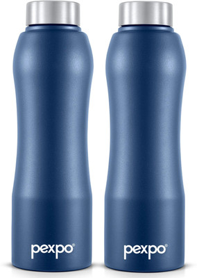 pexpo 1000 ml Steel Bottle(Pack of 2, Blue)