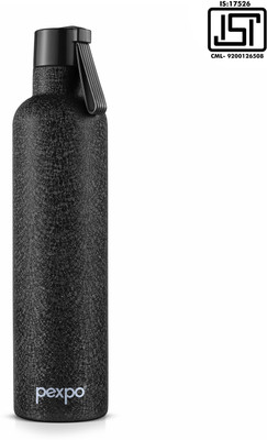 pexpo 980 ml Steel Flask(Pack of 1, Black)