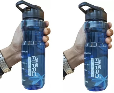 FitPro 800 ml PET Sipper(Pack of 2, Blue)