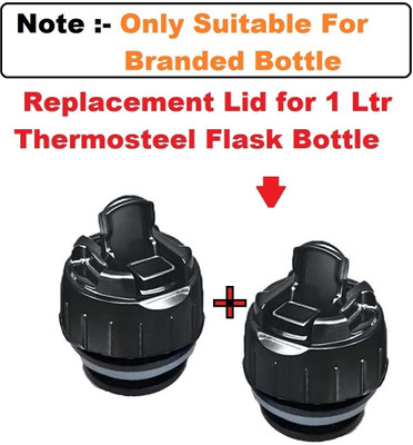 APB estore Flip Lid For ONLY 1000 ml Thermosteel Vaccuum Stopper 1000 ml Flask(Pack of 2, Black, Plastic)
