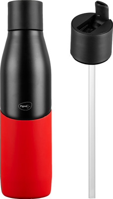 Pigeon 16247 500 ml Flask(Pack of 1, Black, Red, Steel)