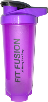 FitFusion 700 ml Plastic Shaker(Pack of 1, Purple)