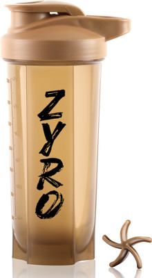 ZYRO 750 ml Plastic Shaker(Pack of 1, Brown)