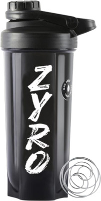ZYRO 750 ml Plastic Shaker(Pack of 1, Black)