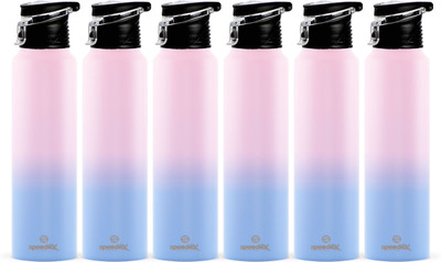SPEEDEX 1000 ml Steel Sipper(Pack of 6, Pink, Blue)