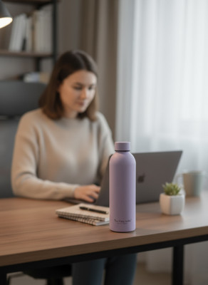 THE COZY STORE 500 ml Stainless Steel Bottle(Pack of 1, Purple)