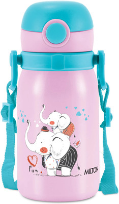 MILTON Companion 300 Insulated One Click Open Flip Lid Water Bottle 275 ml with Straw 275 ml Bottle(Pack of 1, Purple, Plastic)