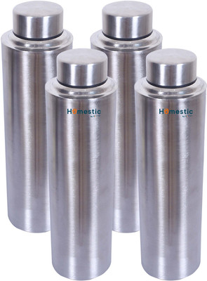 HOMESTIC by Kuber Industries 1000 ml Steel Bottle(Pack of 4, Silver)