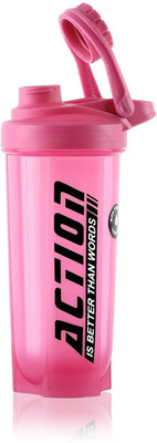 FIT FOCUS 700 ml Plastic Shaker(Pack of 1, Pink)