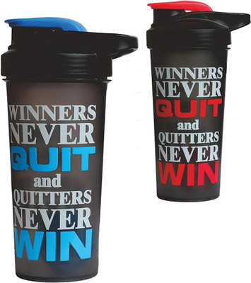 TRUE INDIAN 700 ml Plastic Shaker(Pack of 2, Blue, Red)