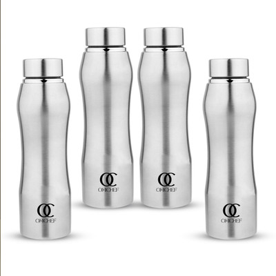 Omichef 1000 ml Steel Bottle(Pack of 4, Silver)