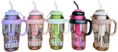 AuraBizz 400 ml Glass Sipper(Pack of 1, Multicolor)