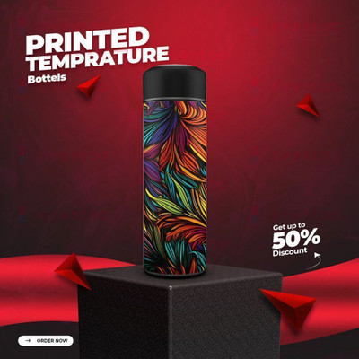 inventoo 500 ml Steel Bottle(Pack of 1, Multicolor)