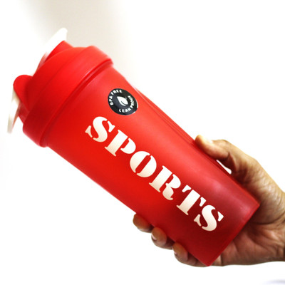 Dostu 600 ml Plastic Shaker(Pack of 1, Red)