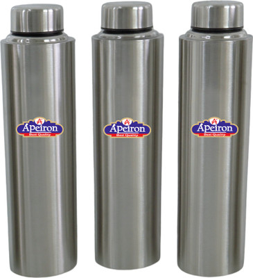 Apeiron 1000 ml Steel Bottle(Pack of 3, Silver)
