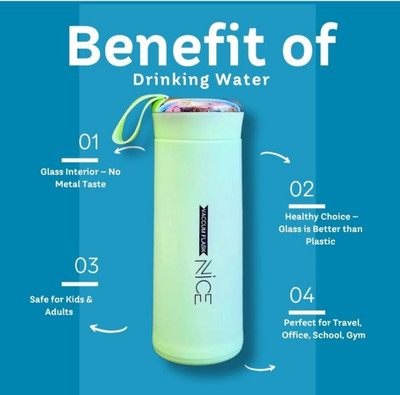 ARIBA CHOICE Normal water bottle 400ml 400 ml Bottle(Pack of 1, Green, Plastic)