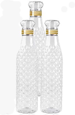 SKutirX Pack of 6 Diamond Crystal Clear Fridge Water Bottle 1000ml | [BOTTLE130c9] 1000 ml Bottle(Pack of 6, White, Plastic)